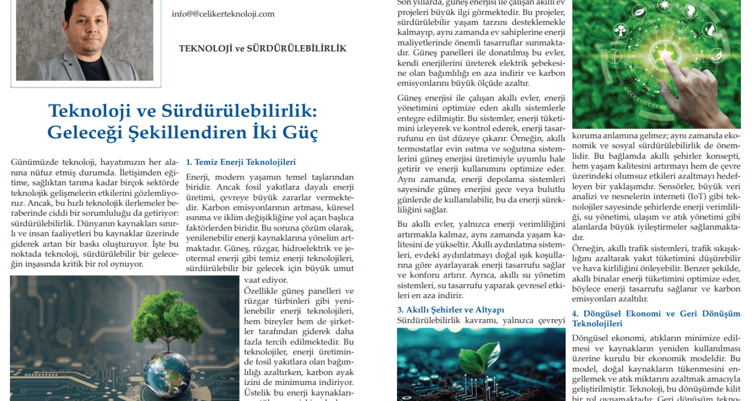 Technology and Sustainability: Two Powers Shaping the Future